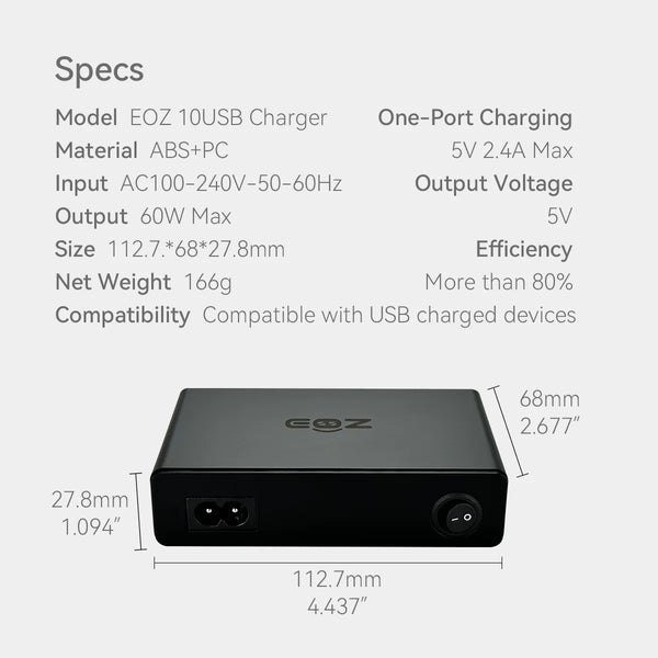 EOZ 10 Port Power Brick - 60W